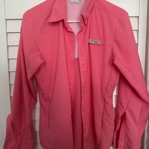 Columbia Vibrant Pink Long Sleeve Shirt